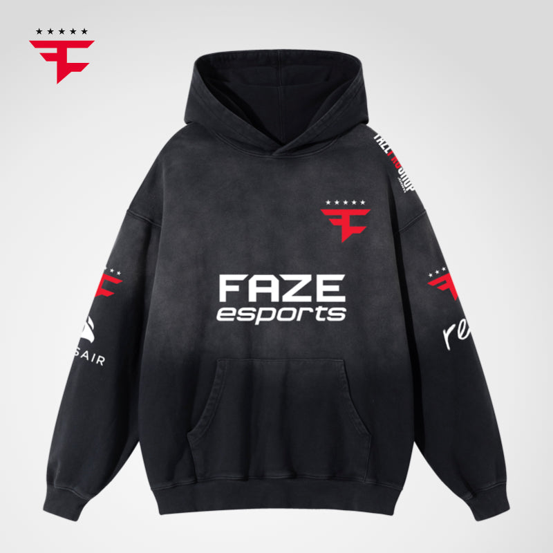 FaZe Esports 隊服風格做舊球衣連帽衛衣